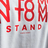 STAND BORN TO MOVE LINE LOGO TEE  - RED ON WHITE (Lightweight)