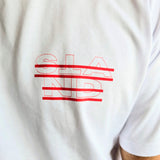 STAND BORN TO MOVE LINE LOGO TEE  - RED ON WHITE (Lightweight)