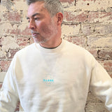 CROSS FLEECE SWEATER - GREEN ON NATURAL