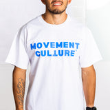 Movement Culture Tee - Summer Blue on White (Lightweight)