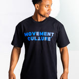 Movement Culture Tee - Blue on Black (Lightweight)