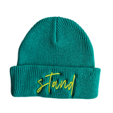 Kids Teal Knit Beanie - Tiny STAND