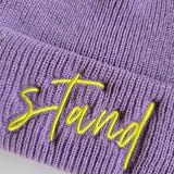 Kids Lilac Knit Beanie - Tiny STAND