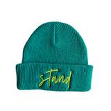 STAND Teal Recycled Knit Beanie