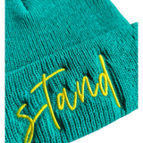 Kids Teal Knit Beanie - Tiny STAND