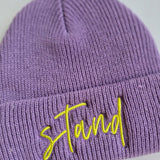 Kids Lilac Knit Beanie - Tiny STAND