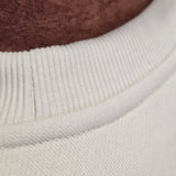 CROSS FLEECE SWEATER - BLUE ON NATURAL