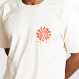 STAND CULTURE CIRCLE DRISHTI TEE - RED ON CREAM (Lightweight)