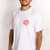 STAND CULTURE CIRCLE DRISHTI TEE - RED ON WHITE (Lightweight)