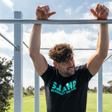 STAND Men's Crew Organic Tee - Green on Black