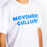 Movement Culture Tee - Summer Blue on White (Lightweight)