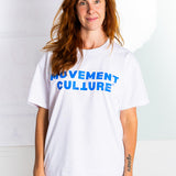 Movement Culture Tee - Summer Blue on White (Lightweight)