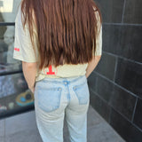 Women's Box Tee Bone - Movement Culture Red